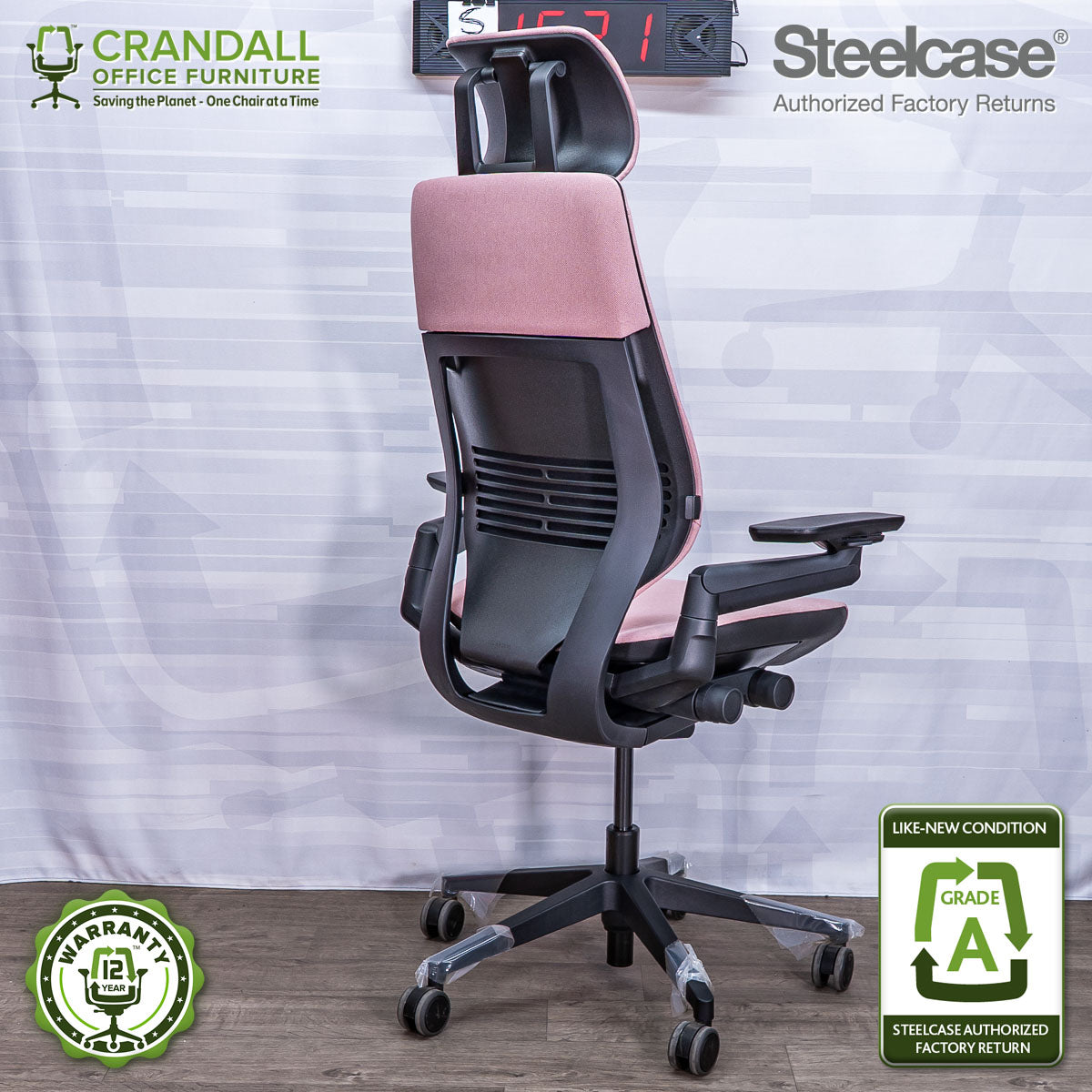 S-1521 - Steelcase Gesture with Headrest - Grade A