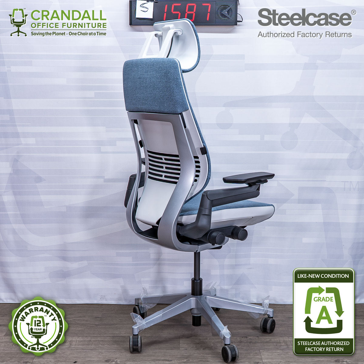 S-1587 - Steelcase Gesture with Headrest - Grade A