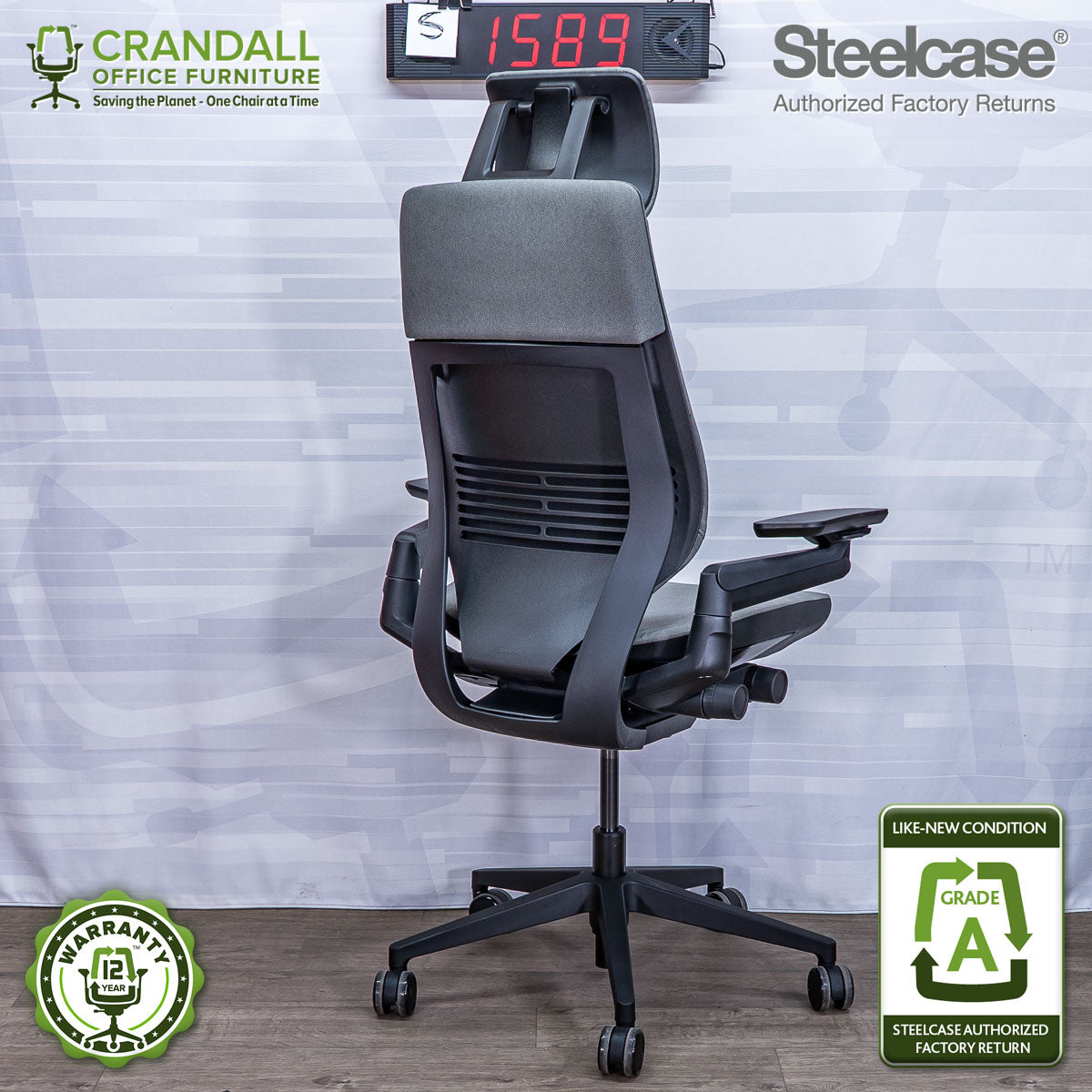 S-1589 - Steelcase Gesture with Headrest - Grade A