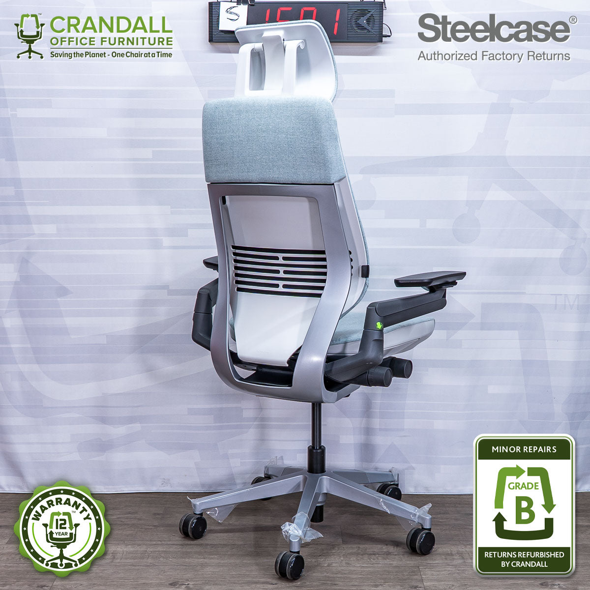 S-1591 - Steelcase Gesture with Headrest - Grade B