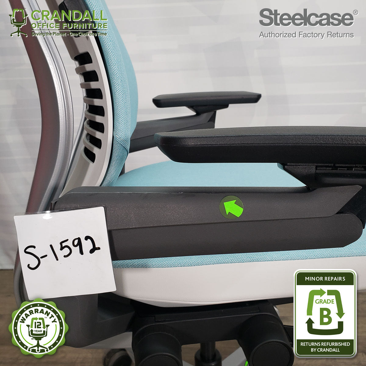 S-1592 - Steelcase Gesture with Headrest - Grade B