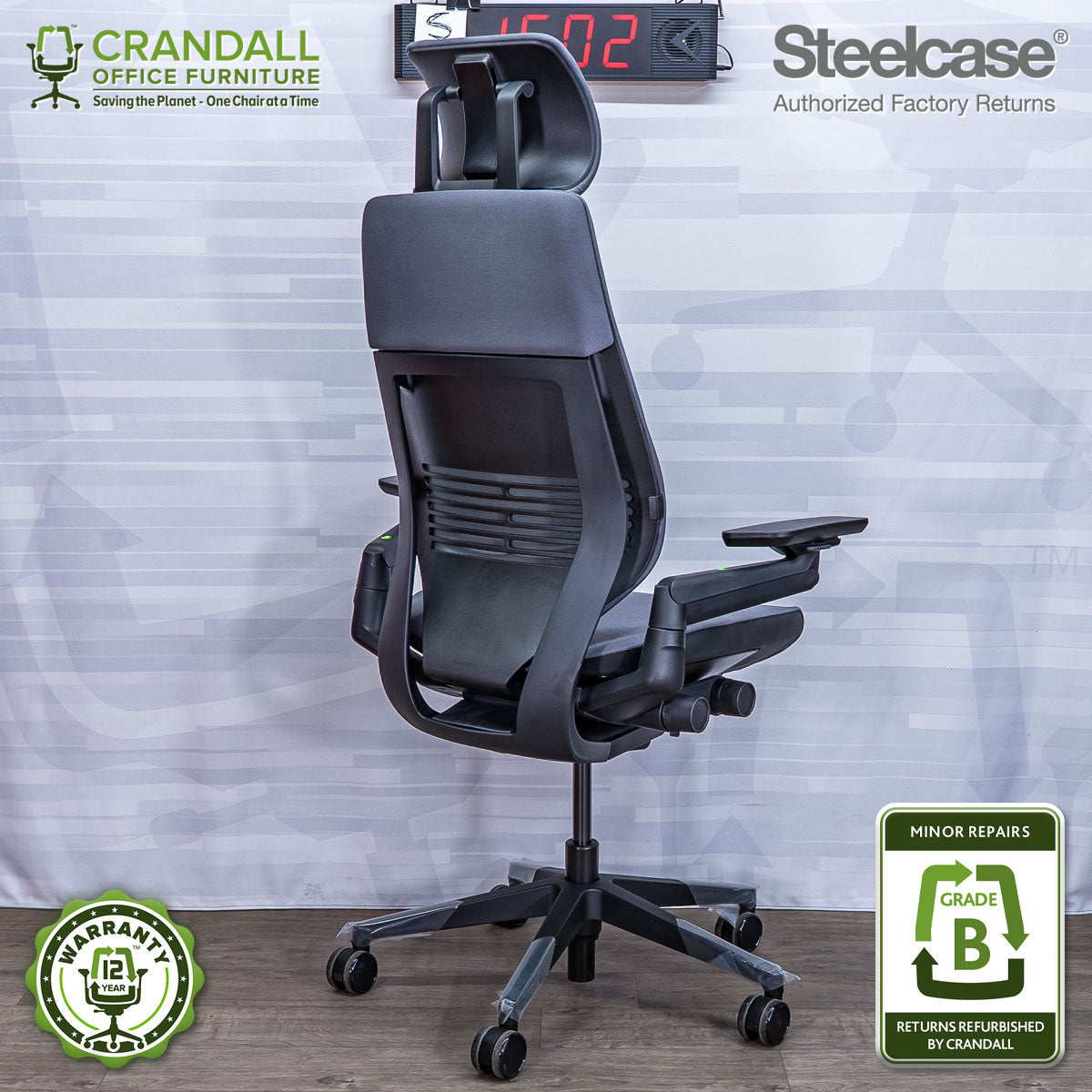 S-1602 - Steelcase Gesture with Headrest - Grade B