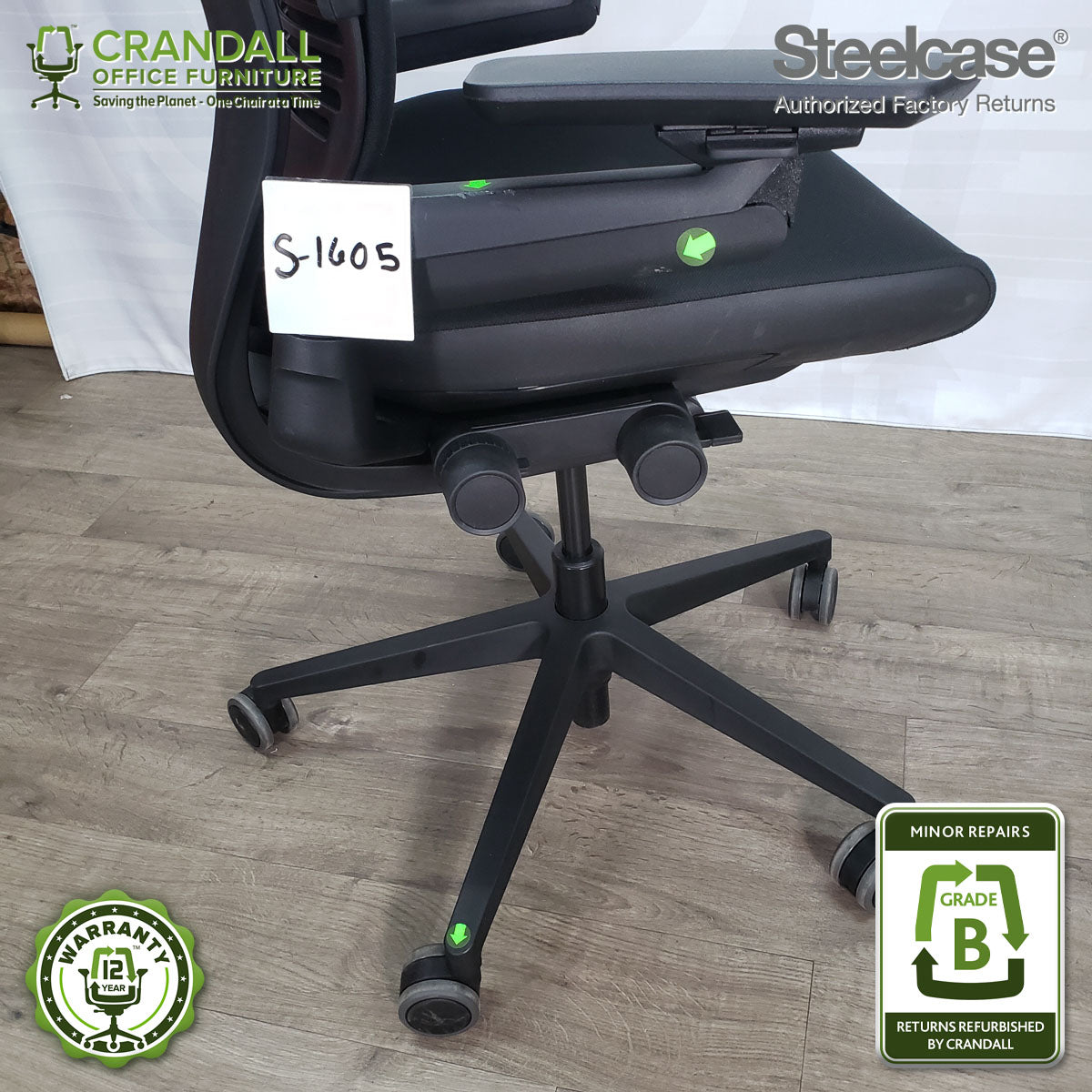 S-1605 - Steelcase Gesture with Headrest - Grade B