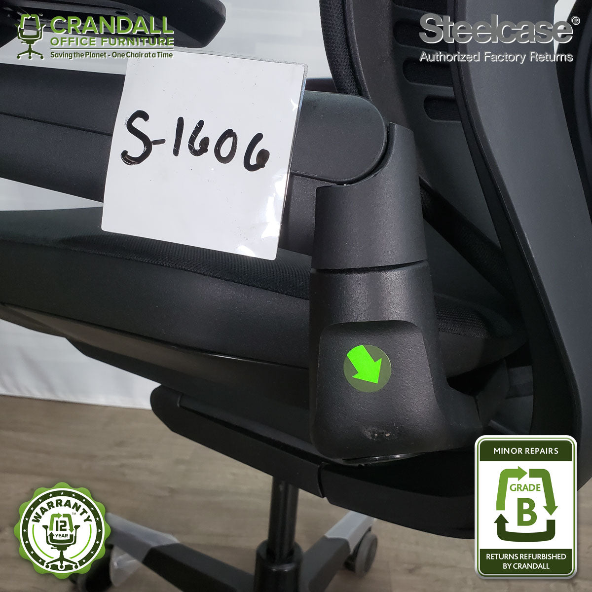 S-1606 - Steelcase Gesture with Headrest - Grade B