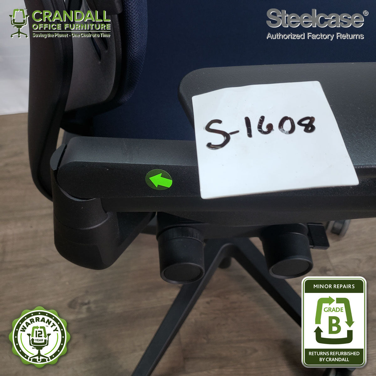 S-1608 - Steelcase Gesture with Headrest - Grade B