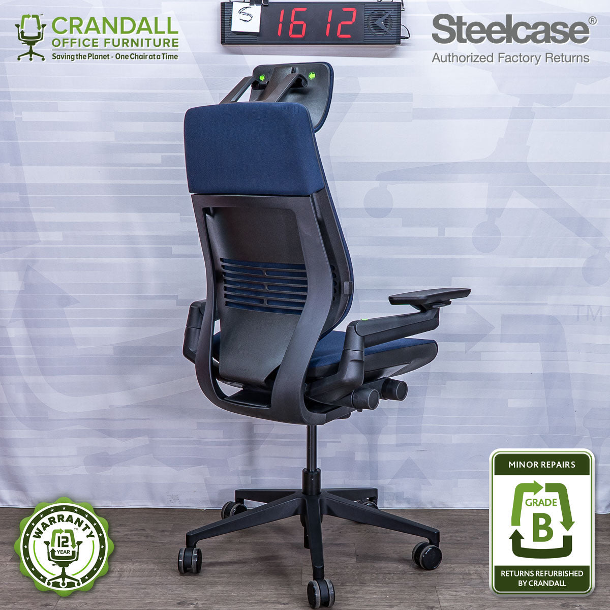 S-1612 - Steelcase Gesture with Headrest - Grade B