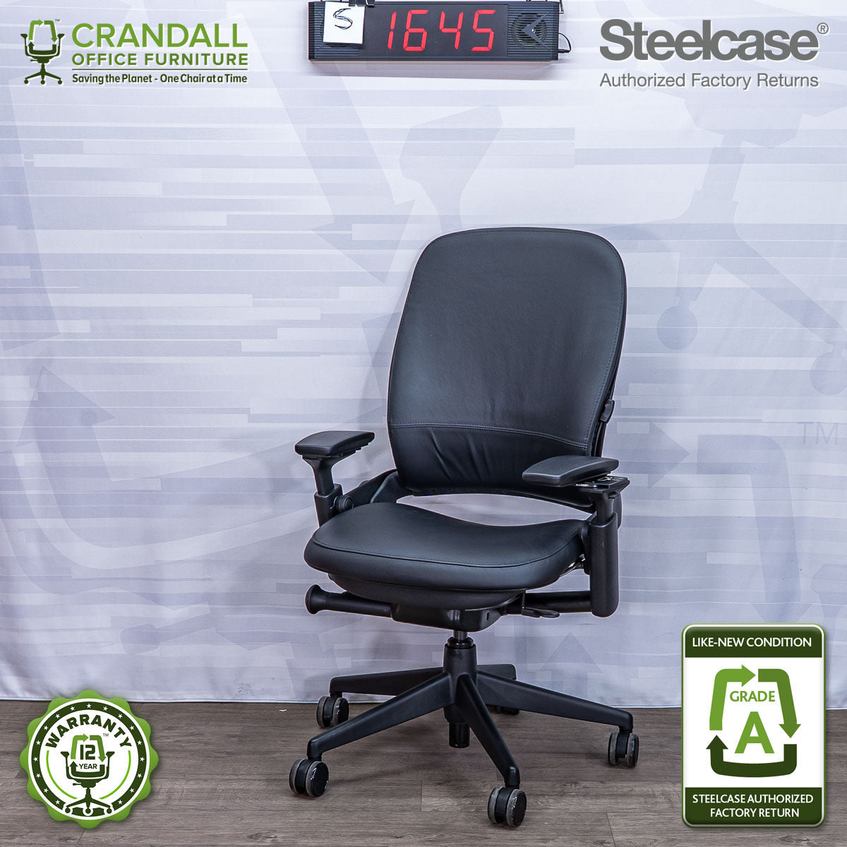 S-1645 - Steelcase V2 Leap - Grade A