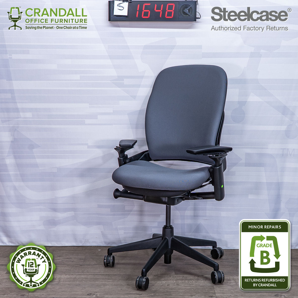 S-1648 - Steelcase V2 Leap - Grade B