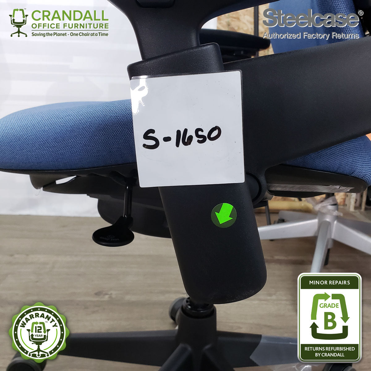 S-1650 - Steelcase V2 Leap - Grade B