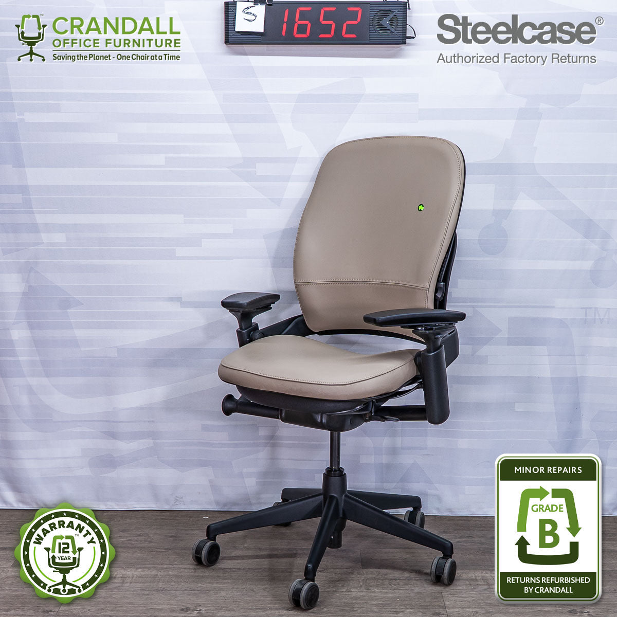S-1652 - Steelcase V2 Leap - Grade B