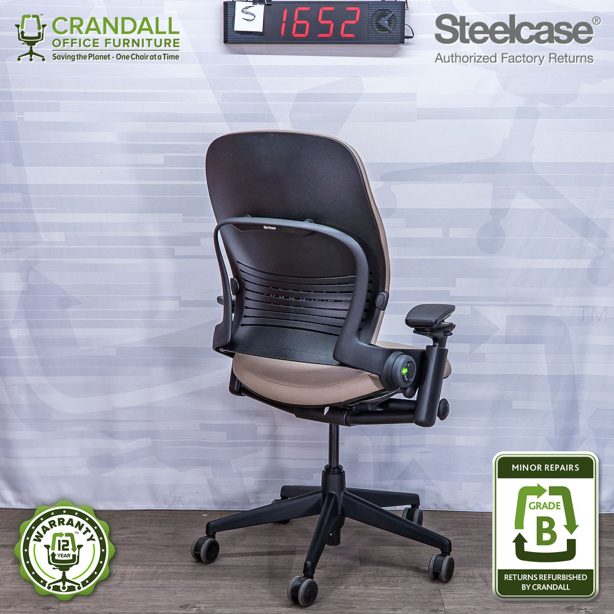 S-1652 - Steelcase V2 Leap - Grade B