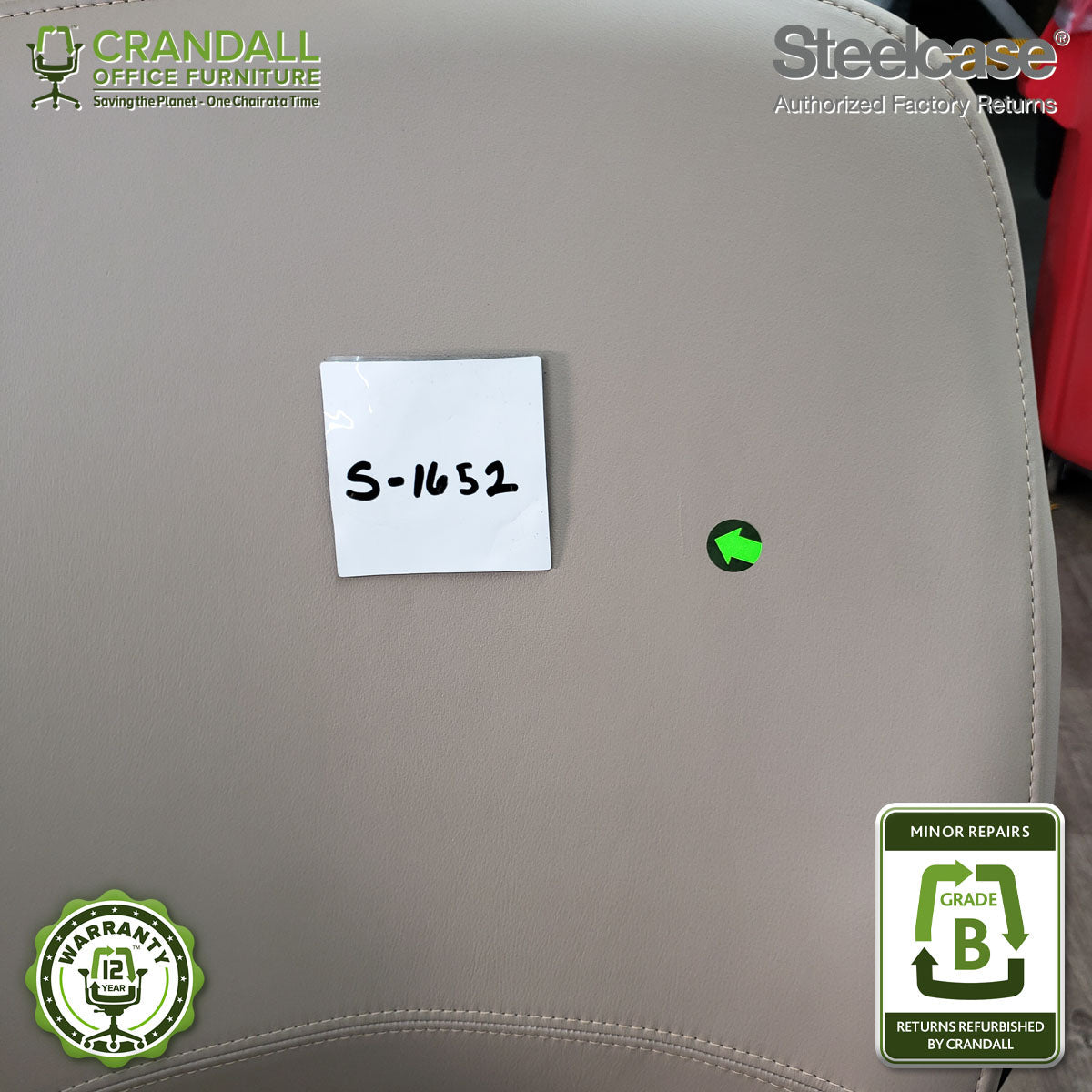 S-1652 - Steelcase V2 Leap - Grade B