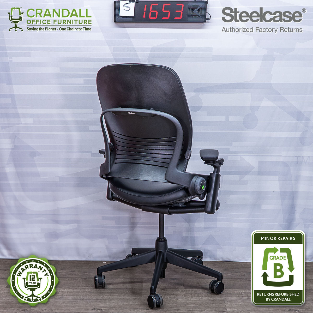 S-1653 - Steelcase V2 Leap - Grade B