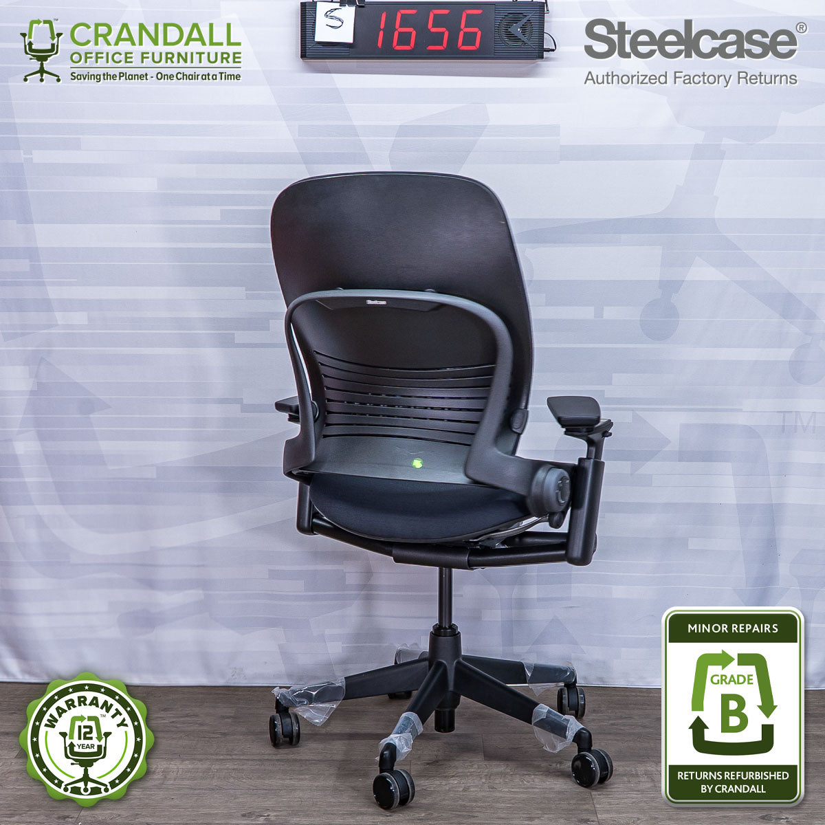 S-1656 - Steelcase V2 Leap - Grade B