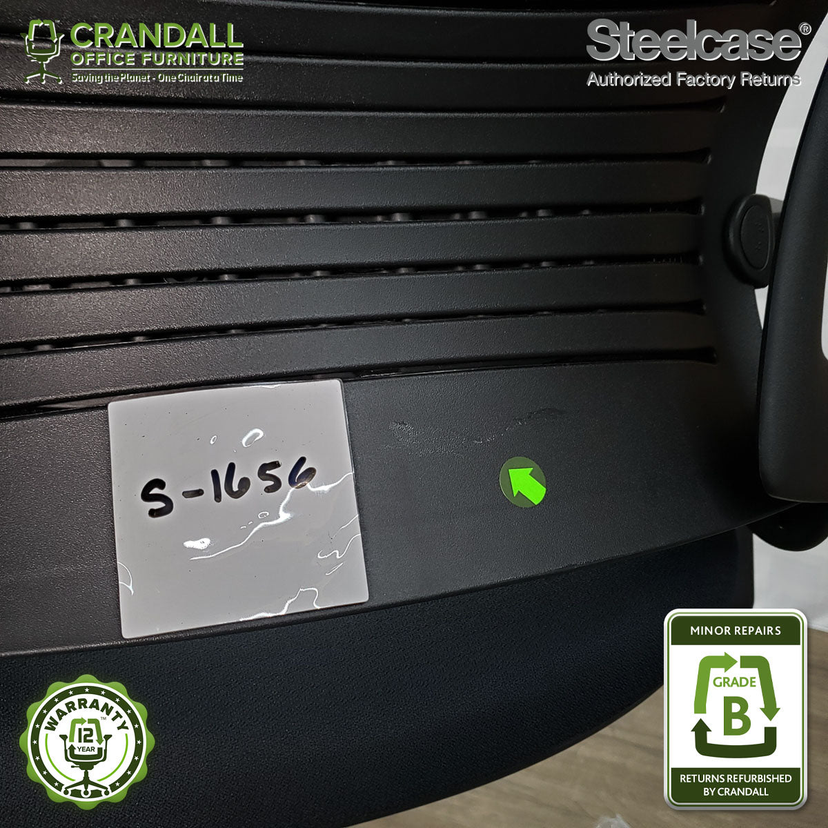 S-1656 - Steelcase V2 Leap - Grade B