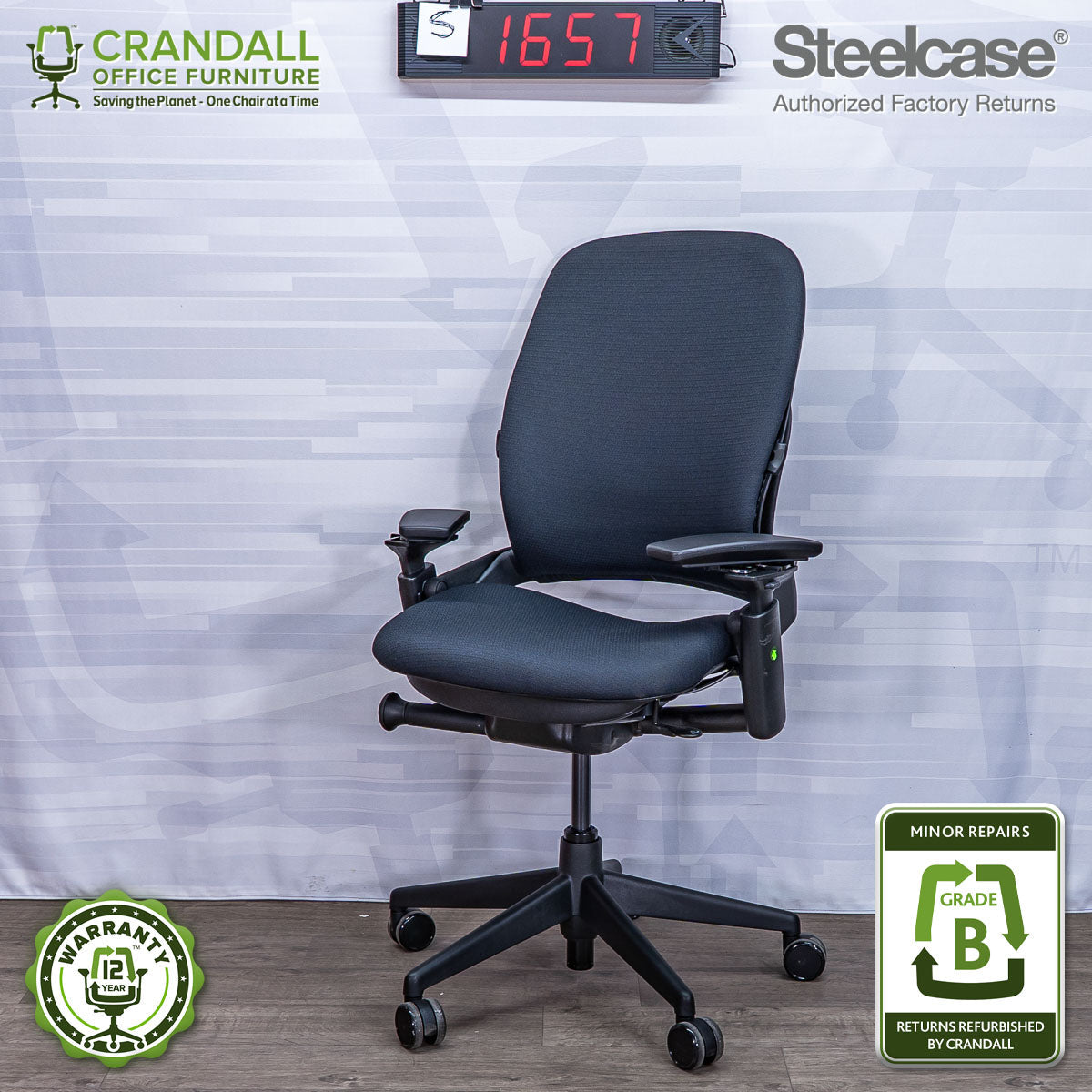 S-1657 - Steelcase V2 Leap - Grade B