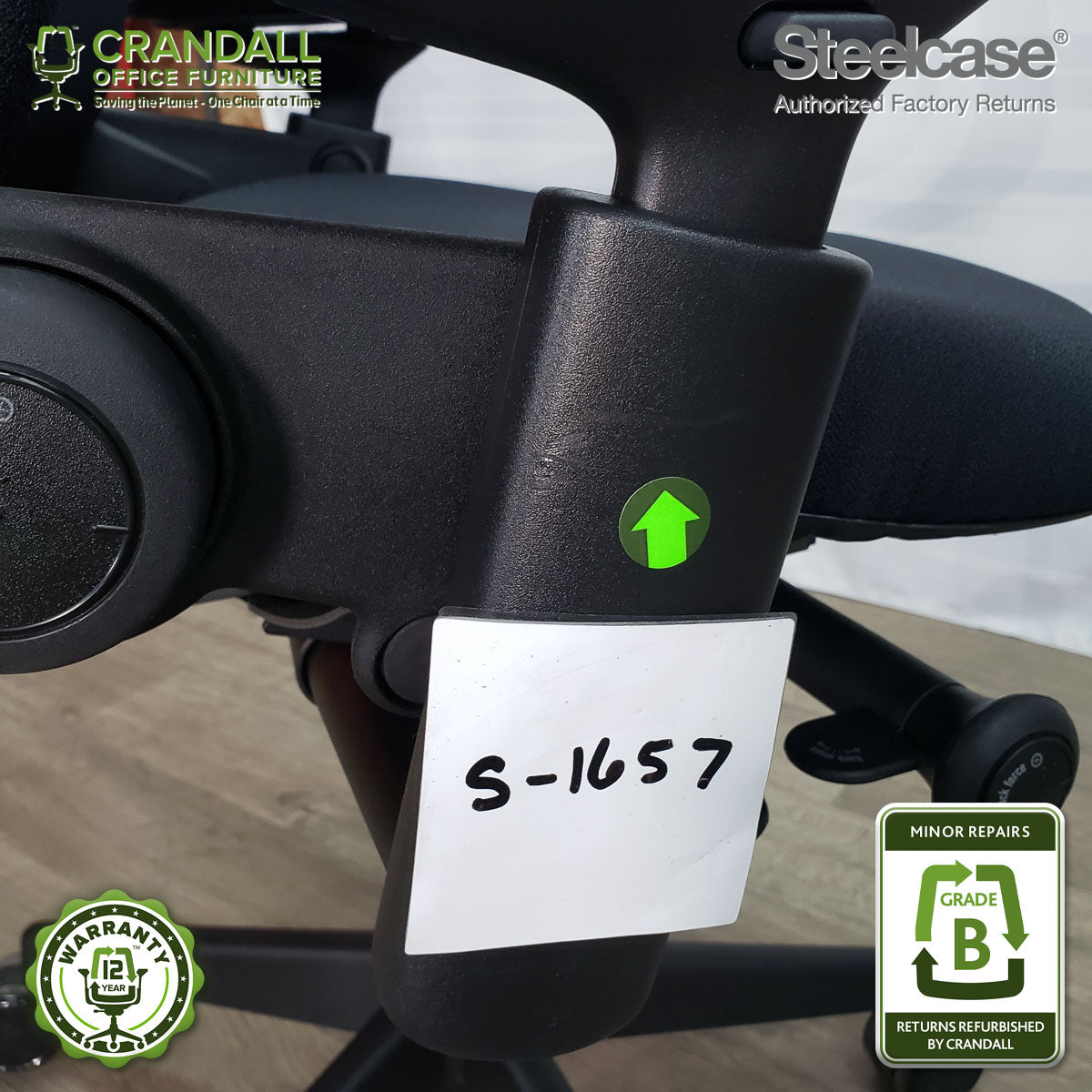 S-1657 - Steelcase V2 Leap - Grade B