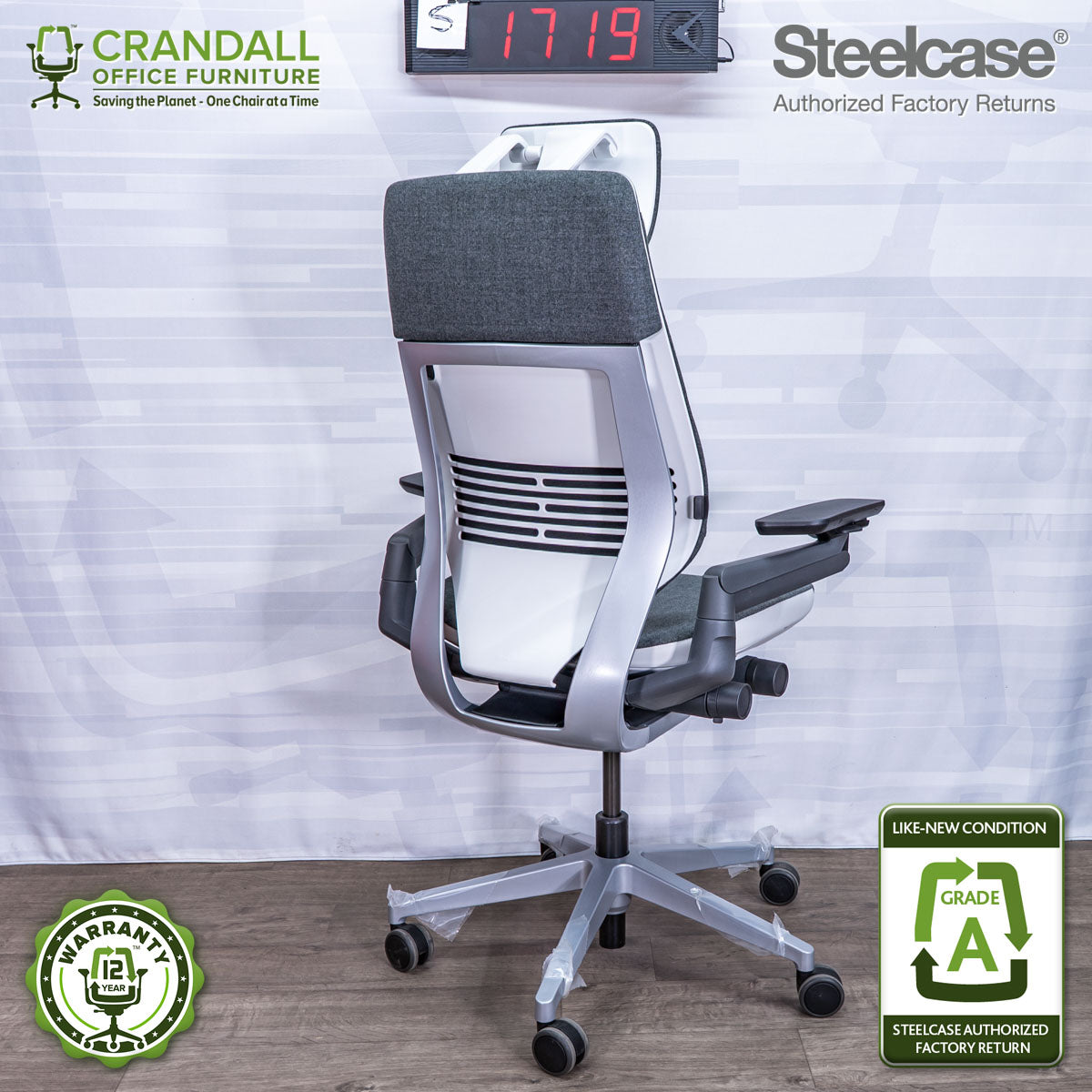 S-1719 - Steelcase Gesture with Headrest - Grade A