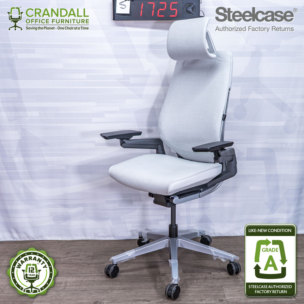 S-1725 - Steelcase Gesture with Headrest - Grade A