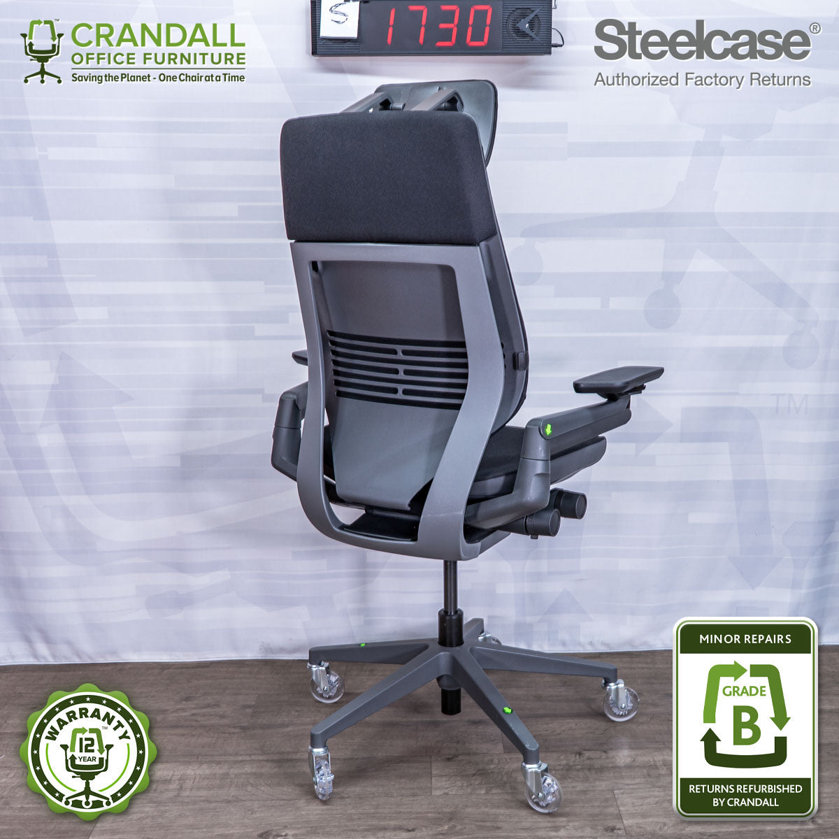 S-1730 - Steelcase Gesture with Headrest - Grade B