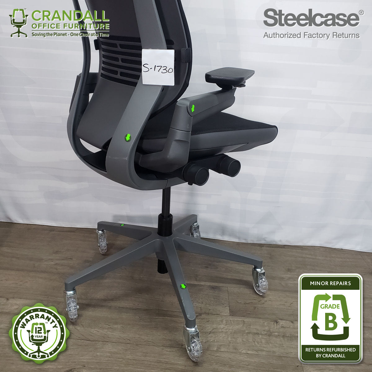 S-1730 - Steelcase Gesture with Headrest - Grade B