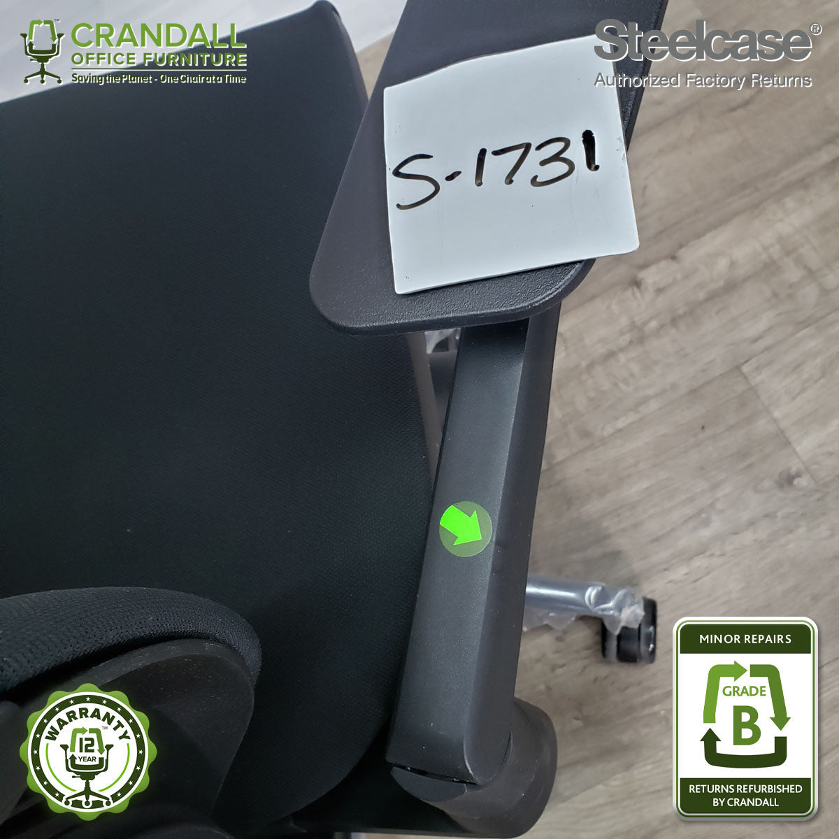 S-1731 - Steelcase Gesture with Headrest - Grade B