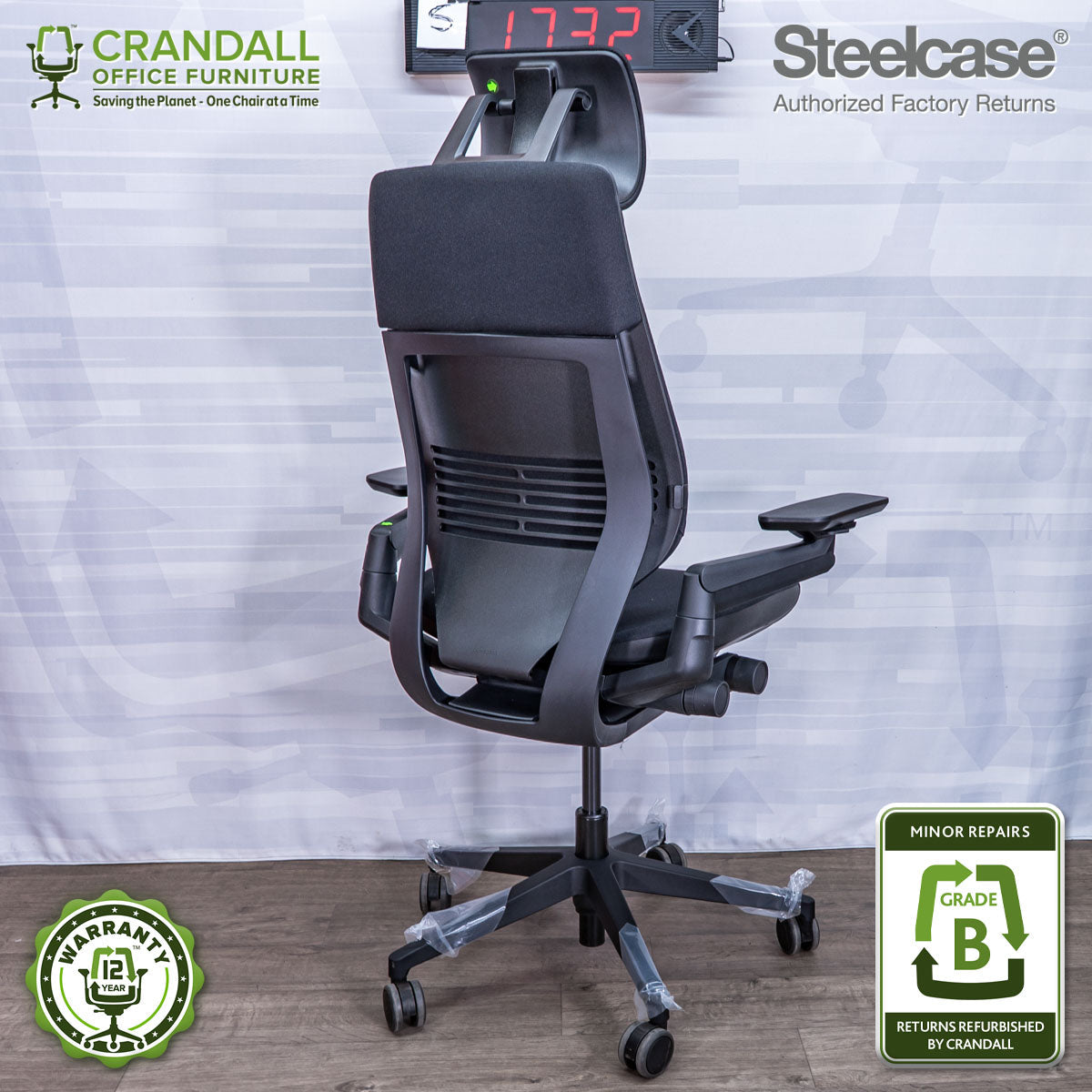 S-1732 - Steelcase Gesture with Headrest - Grade B