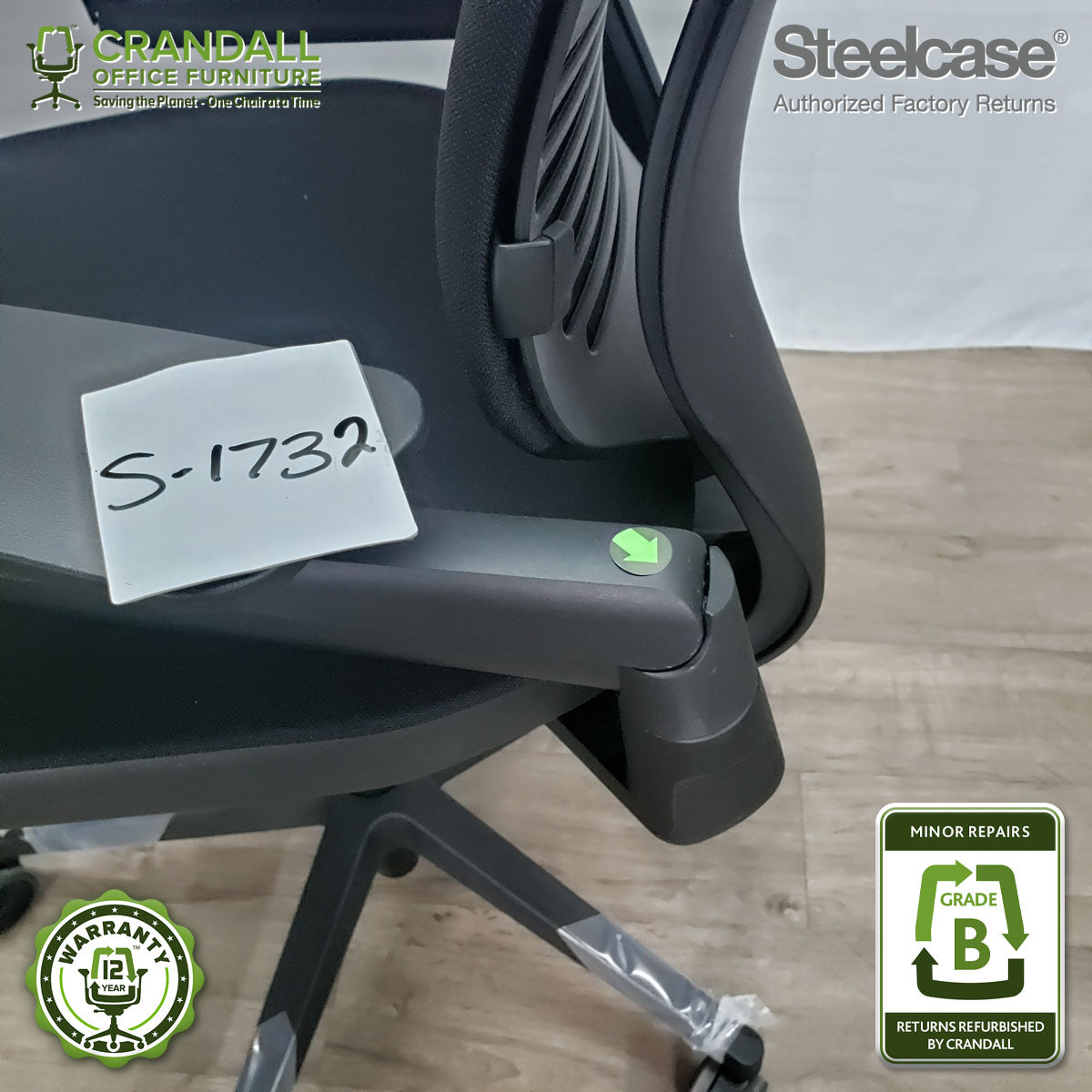 S-1732 - Steelcase Gesture with Headrest - Grade B