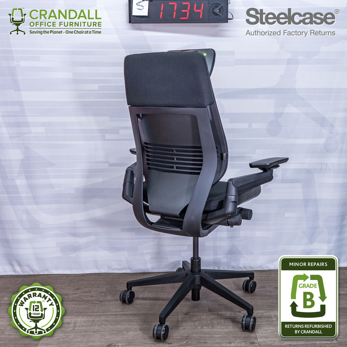 S-1734 - Steelcase Gesture with Headrest - Grade B