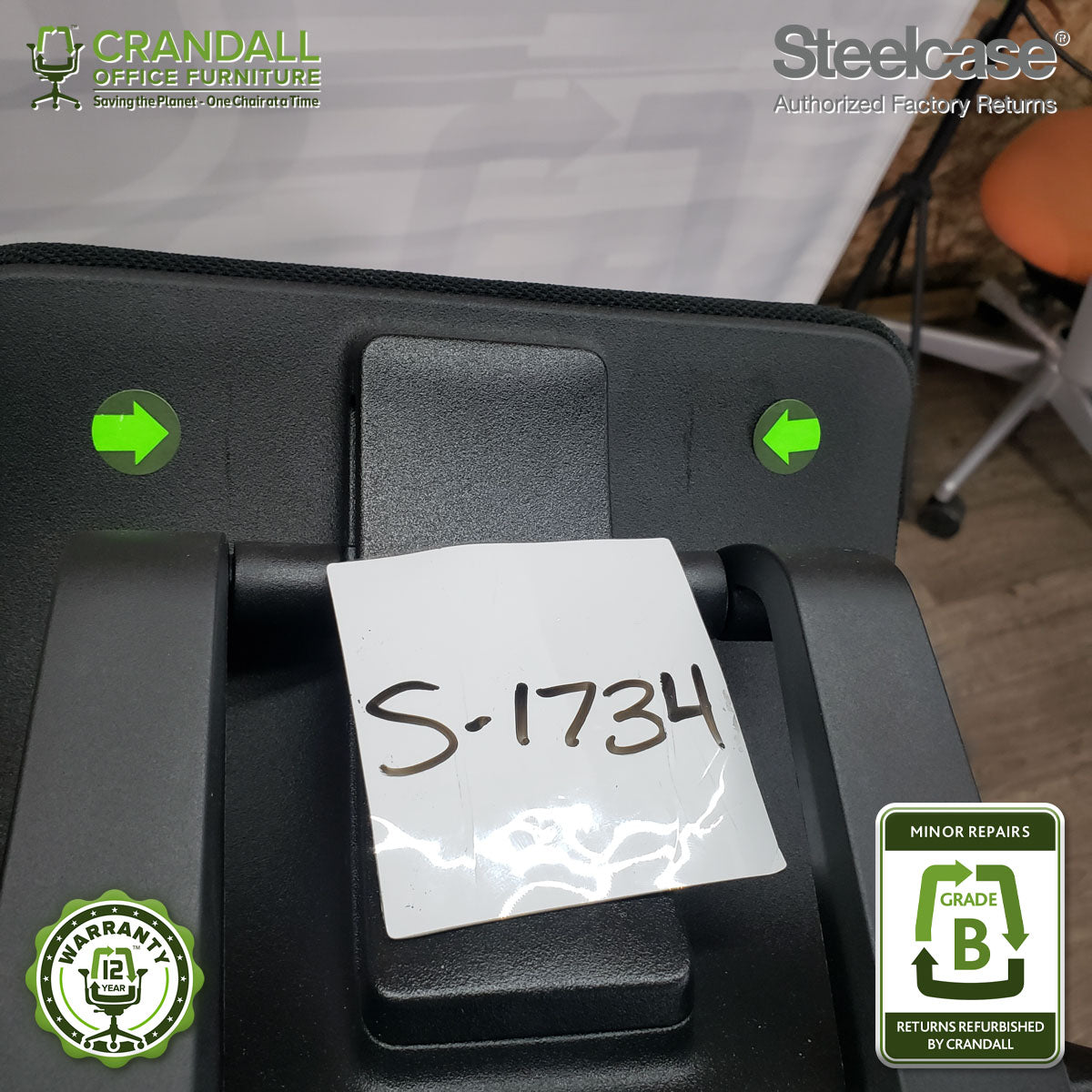 S-1734 - Steelcase Gesture with Headrest - Grade B