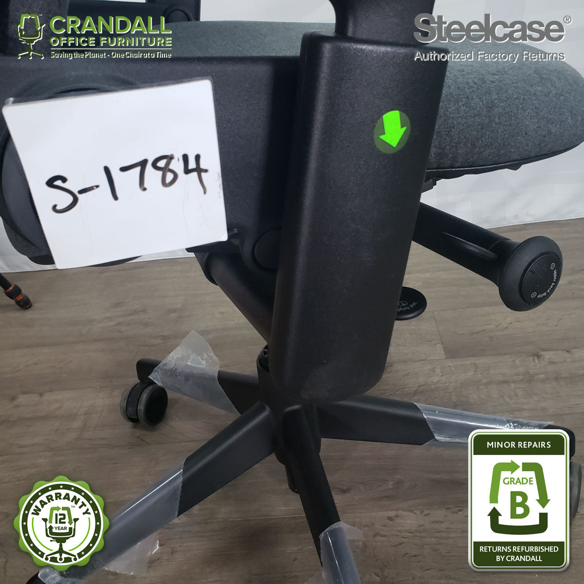 S-1784 - Steelcase V2 Leap - Grade B