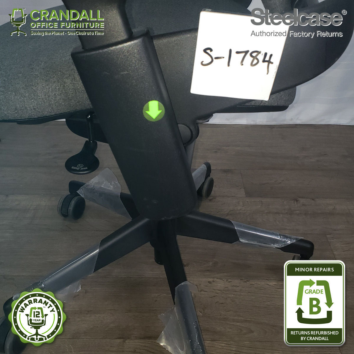 S-1784 - Steelcase V2 Leap - Grade B