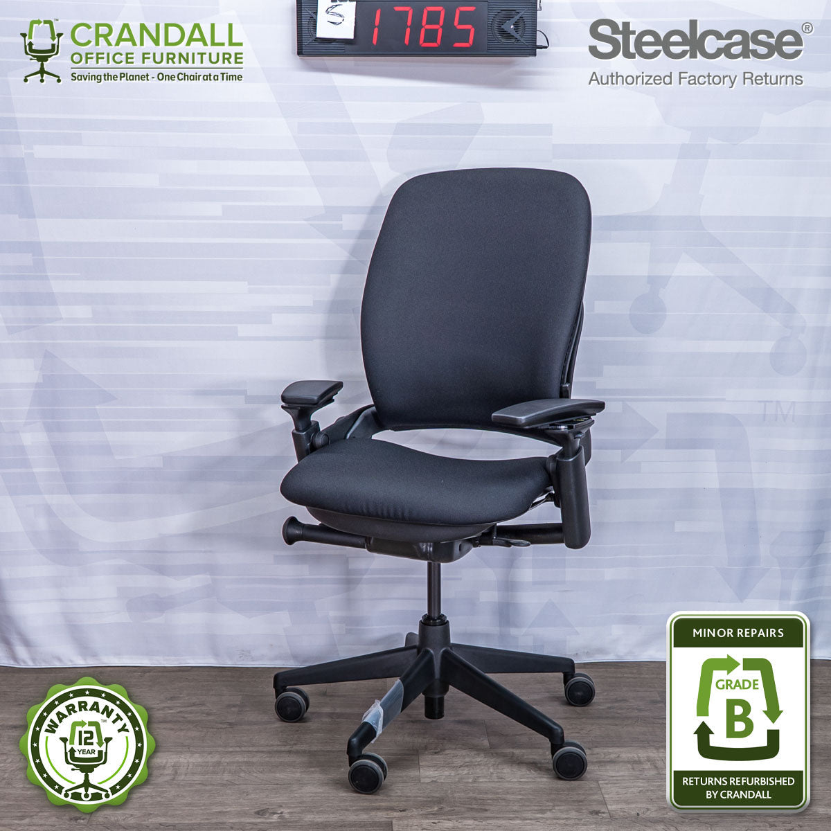 S-1785 - Steelcase V2 Leap - Grade B