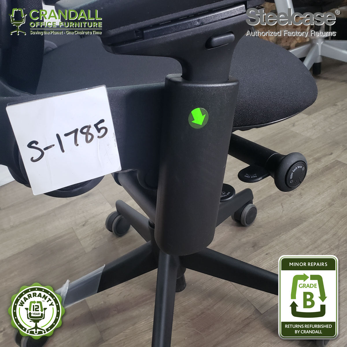 S-1785 - Steelcase V2 Leap - Grade B