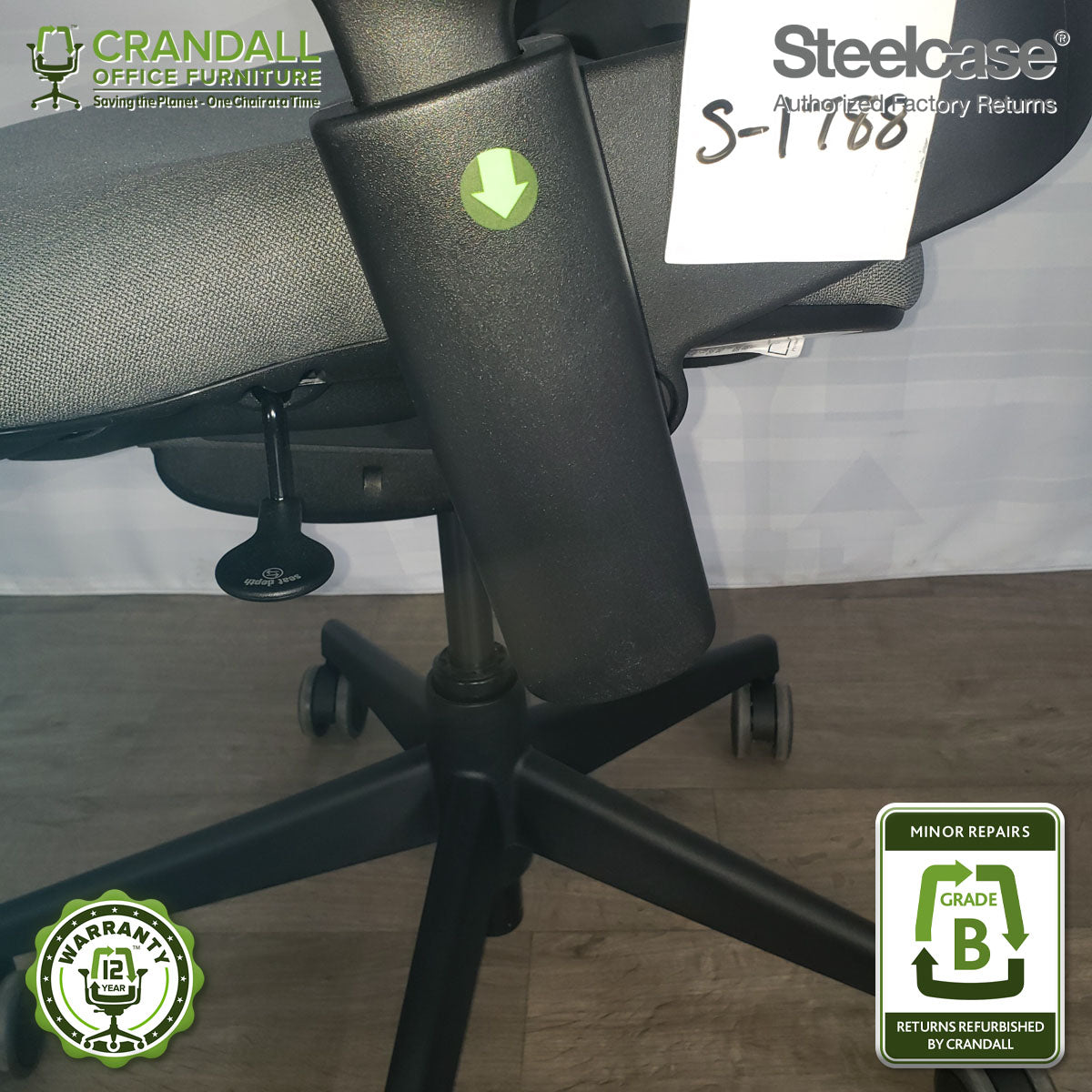 S-1788 - Steelcase V2 Leap - Grade B