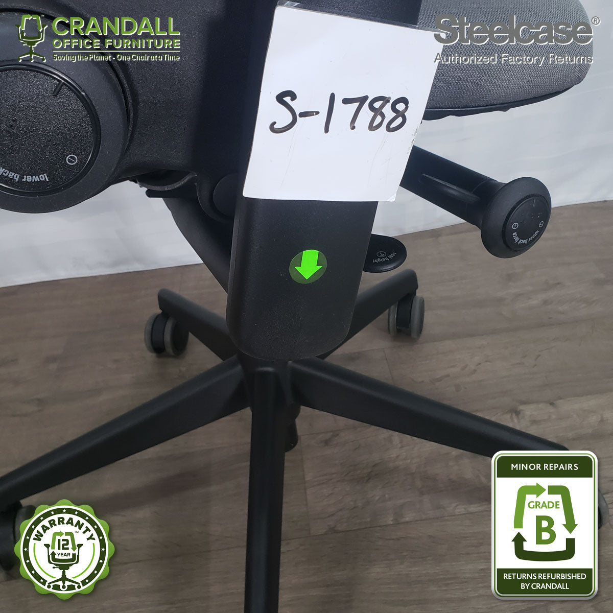 S-1788 - Steelcase V2 Leap - Grade B