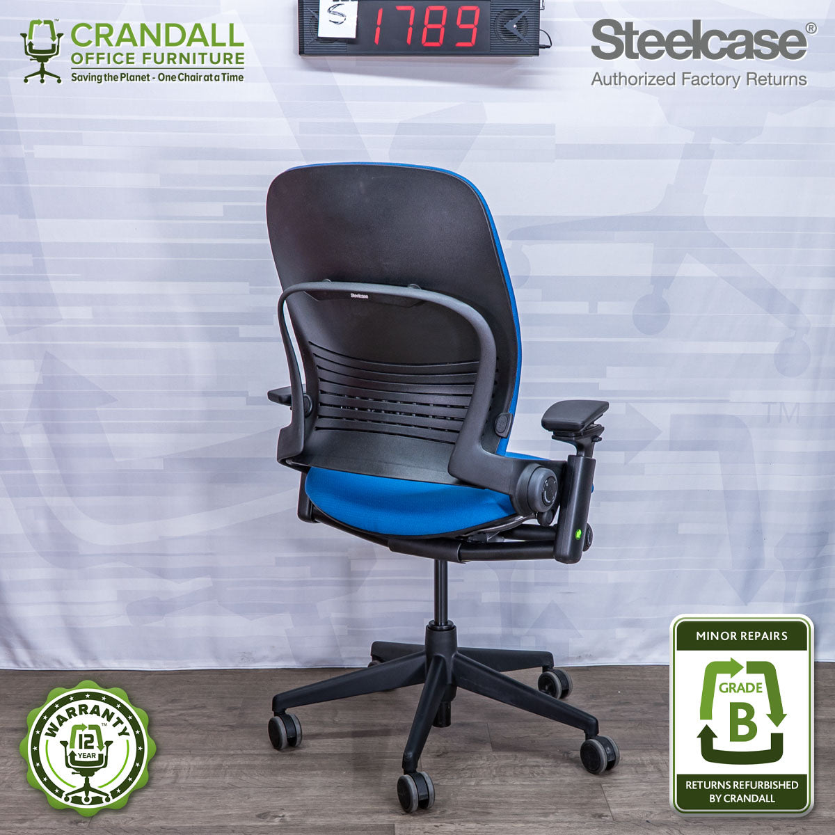 S-1789 - Steelcase V2 Leap - Grade B