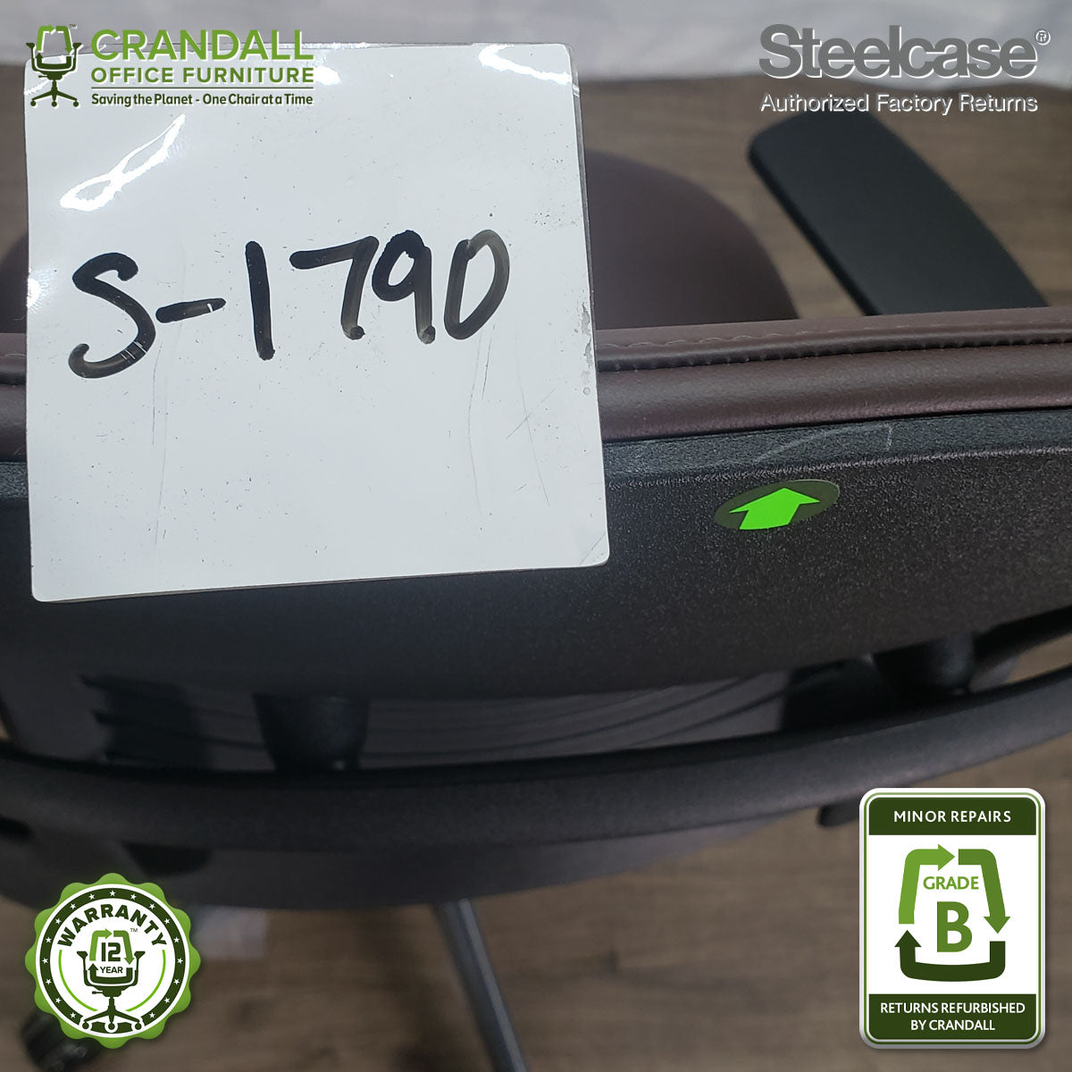 S-1790 - Steelcase V2 Leap - Grade B