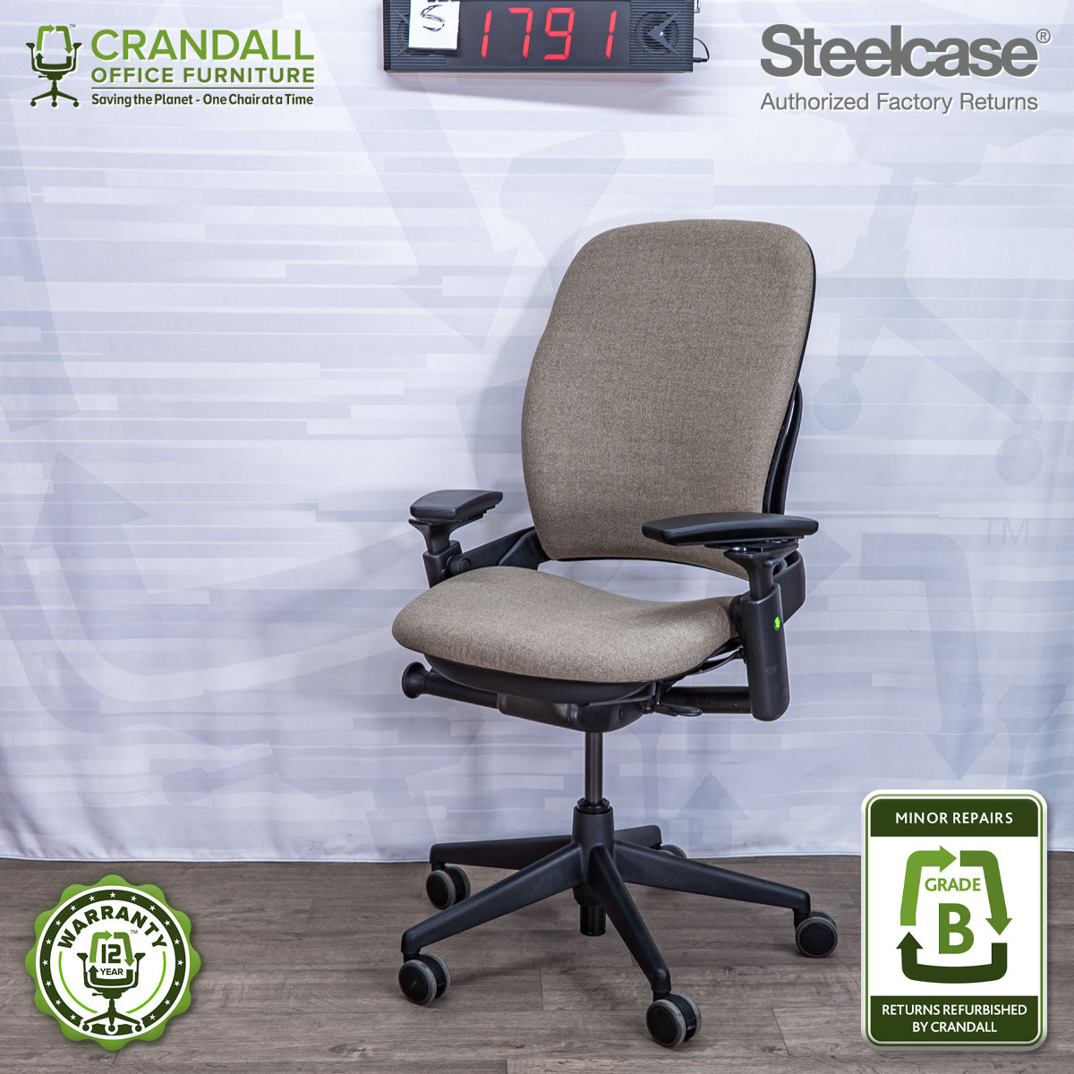 S-1791 - Steelcase V2 Leap - Grade B