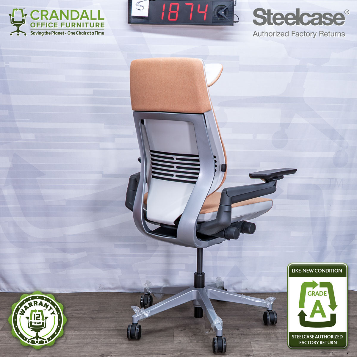 S-1874 - Steelcase Gesture with Headrest - Grade A