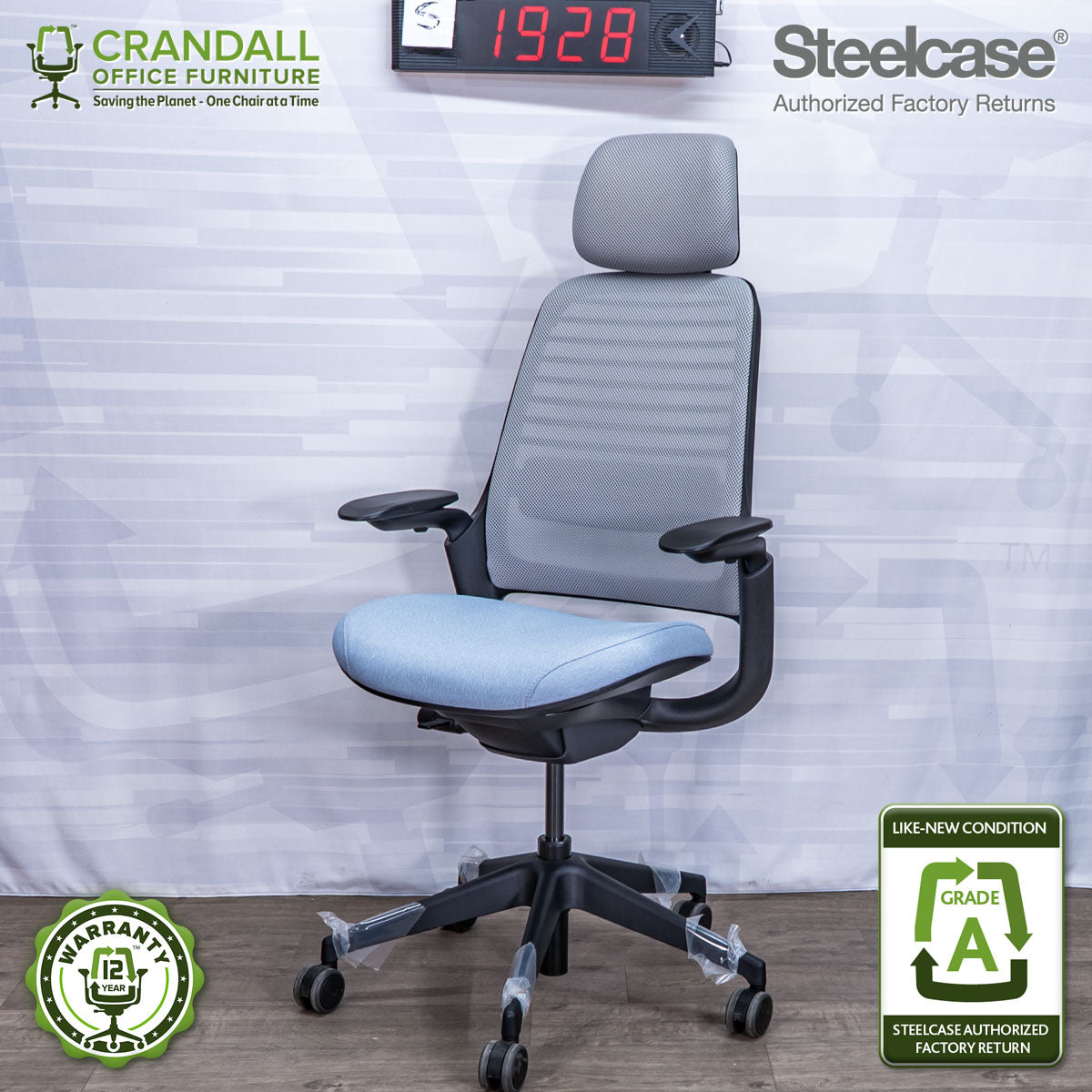 S-1928 - Steelcase Series 1 with Headrest - Grade A