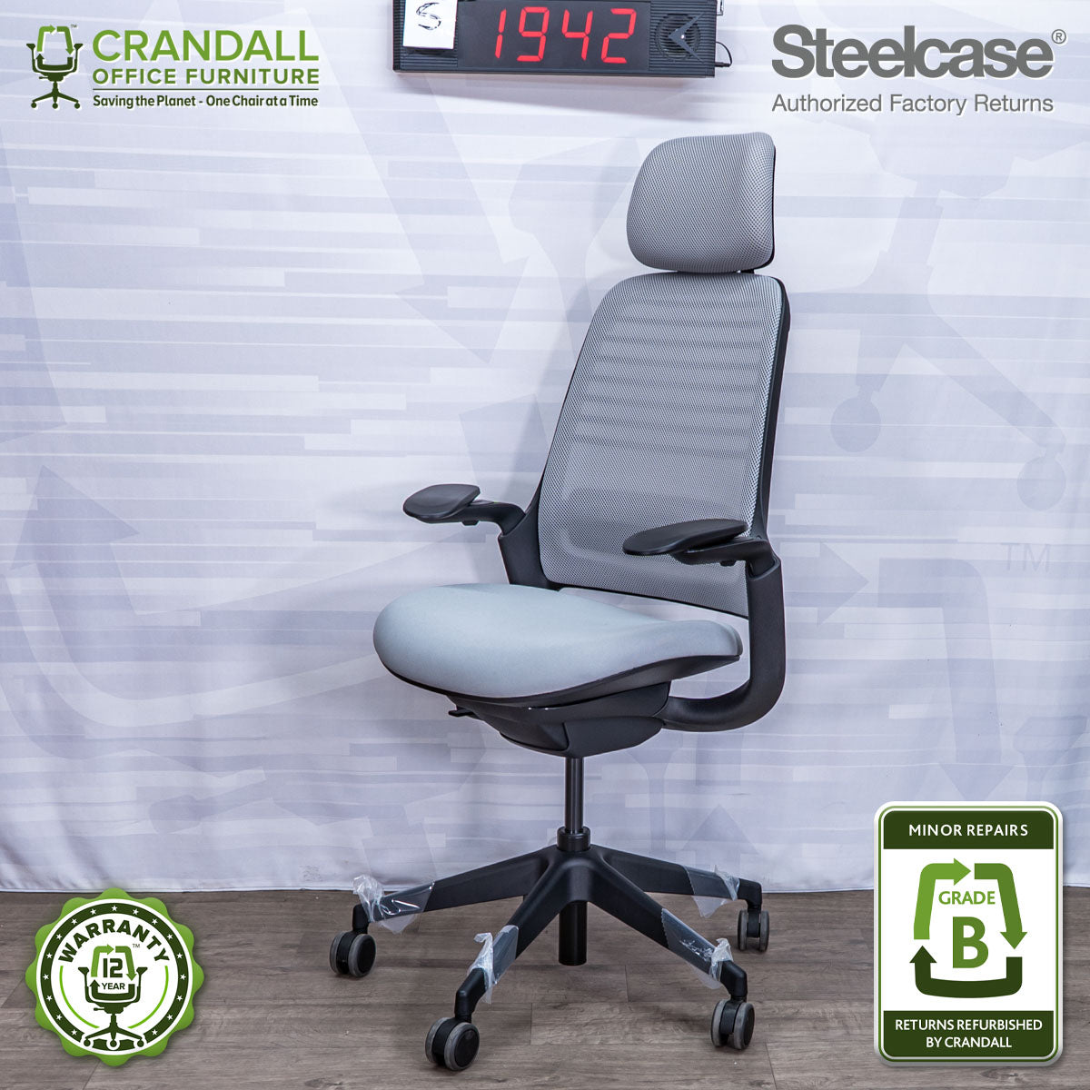 S-1942 - Steelcase Series 1 with Headrest - Grade B