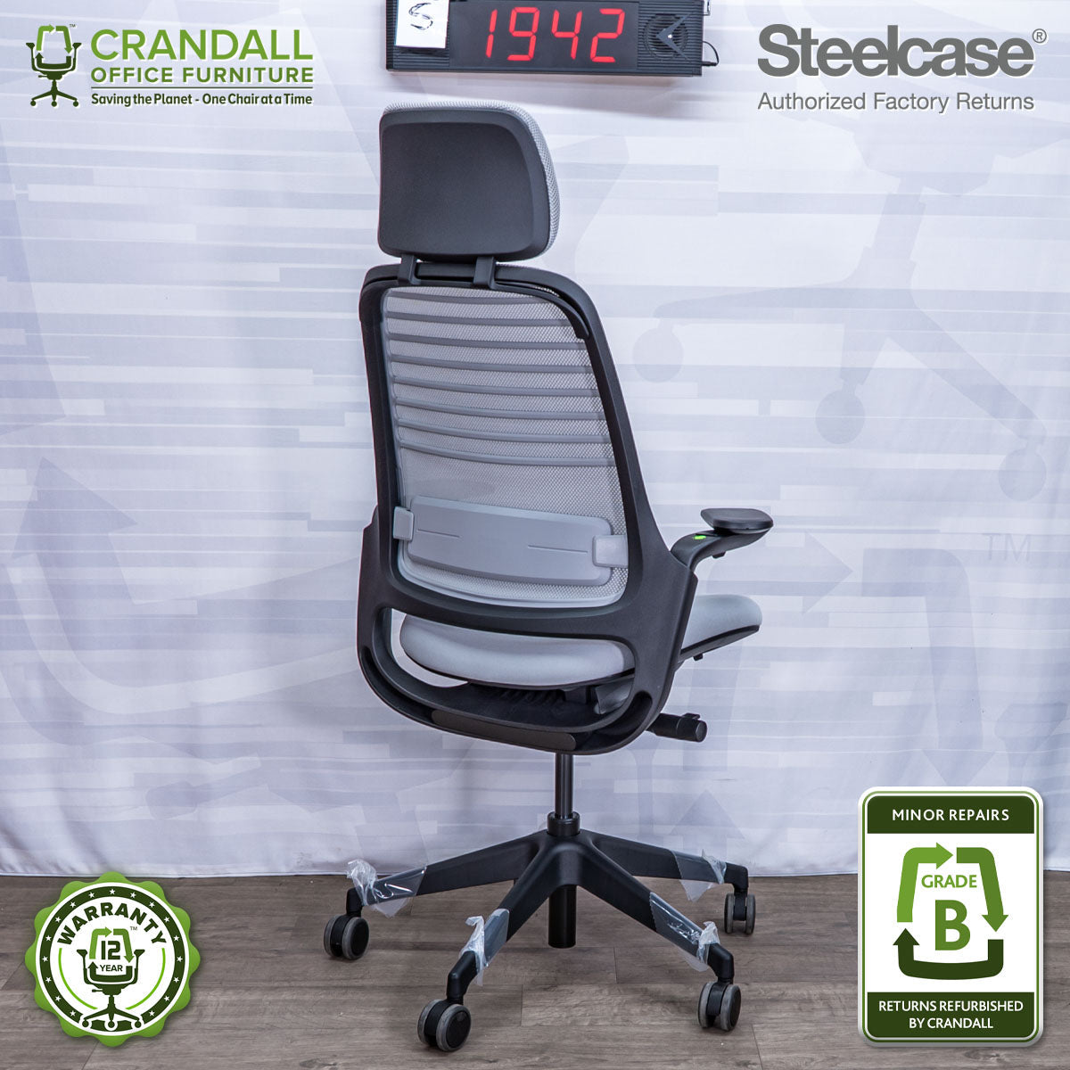 S-1942 - Steelcase Series 1 with Headrest - Grade B