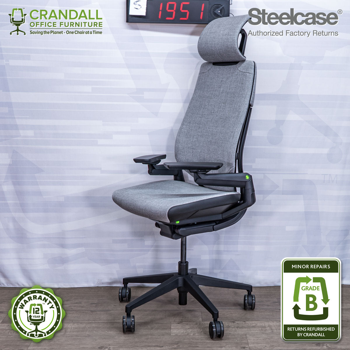 S-1951 - Steelcase Gesture with Headrest - Grade B
