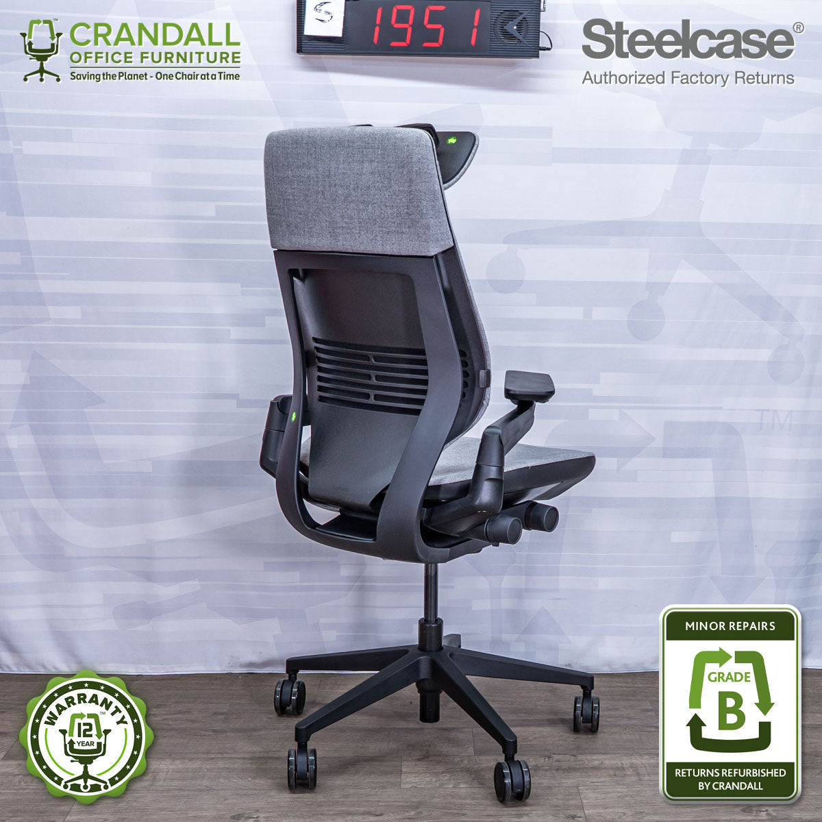 S-1951 - Steelcase Gesture with Headrest - Grade B