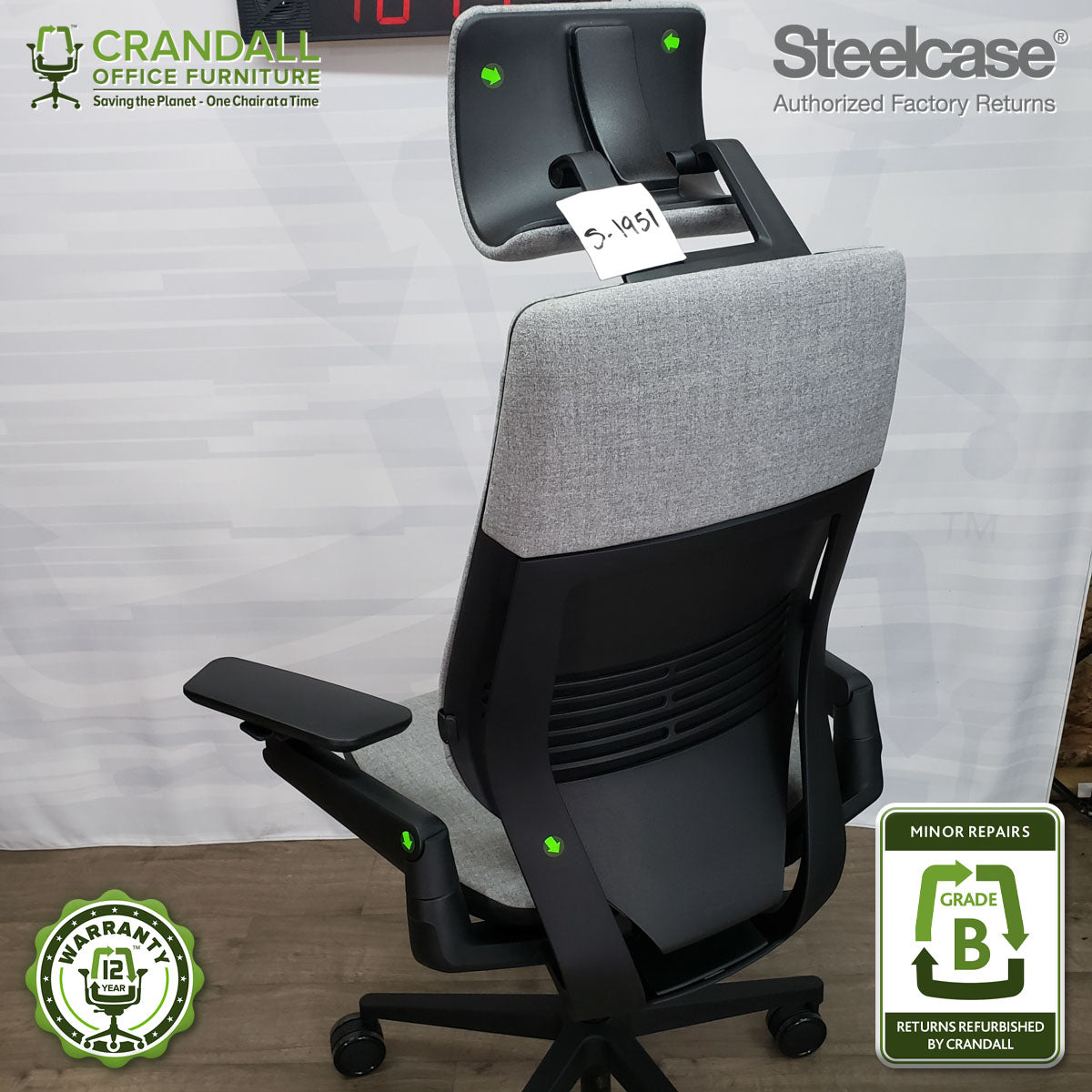 S-1951 - Steelcase Gesture with Headrest - Grade B