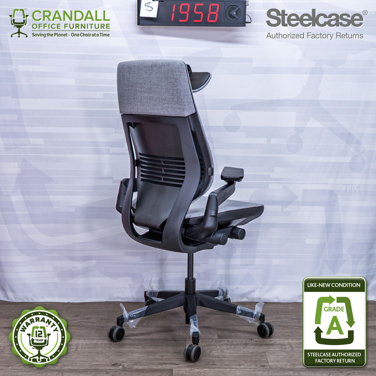 S-1958 - Steelcase Gesture with Headrest - Grade A