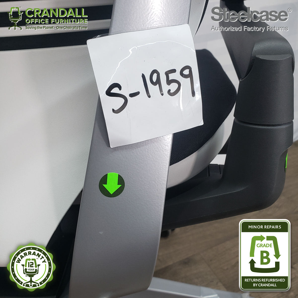 S-1959 - Steelcase Gesture with Headrest - Grade B