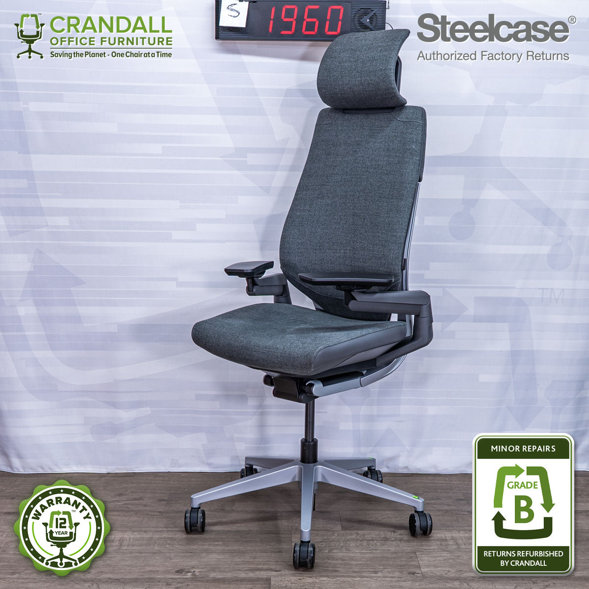 S-1960 - Steelcase Gesture with Headrest - Grade B