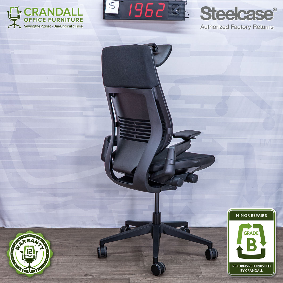 S-1962 - Steelcase Gesture with Headrest - Grade B